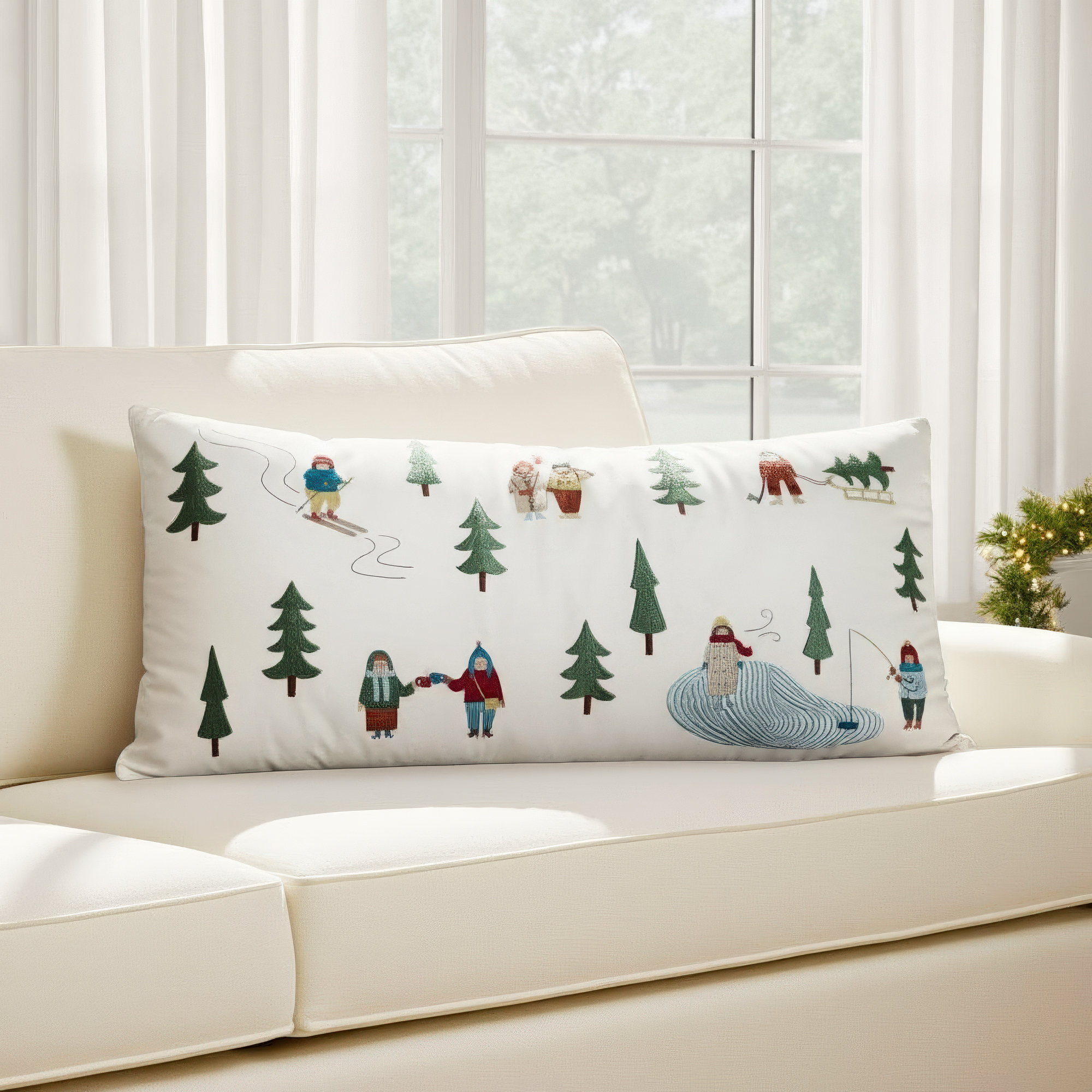 AllModern Abbeygail Natural Fibers Reversible Throw Pillow | Birch Lane